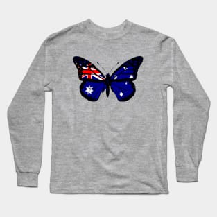 Australia Monarch Butterfly Flag of Australia To Celebrate Australia Day (Support Australia) Long Sleeve T-Shirt